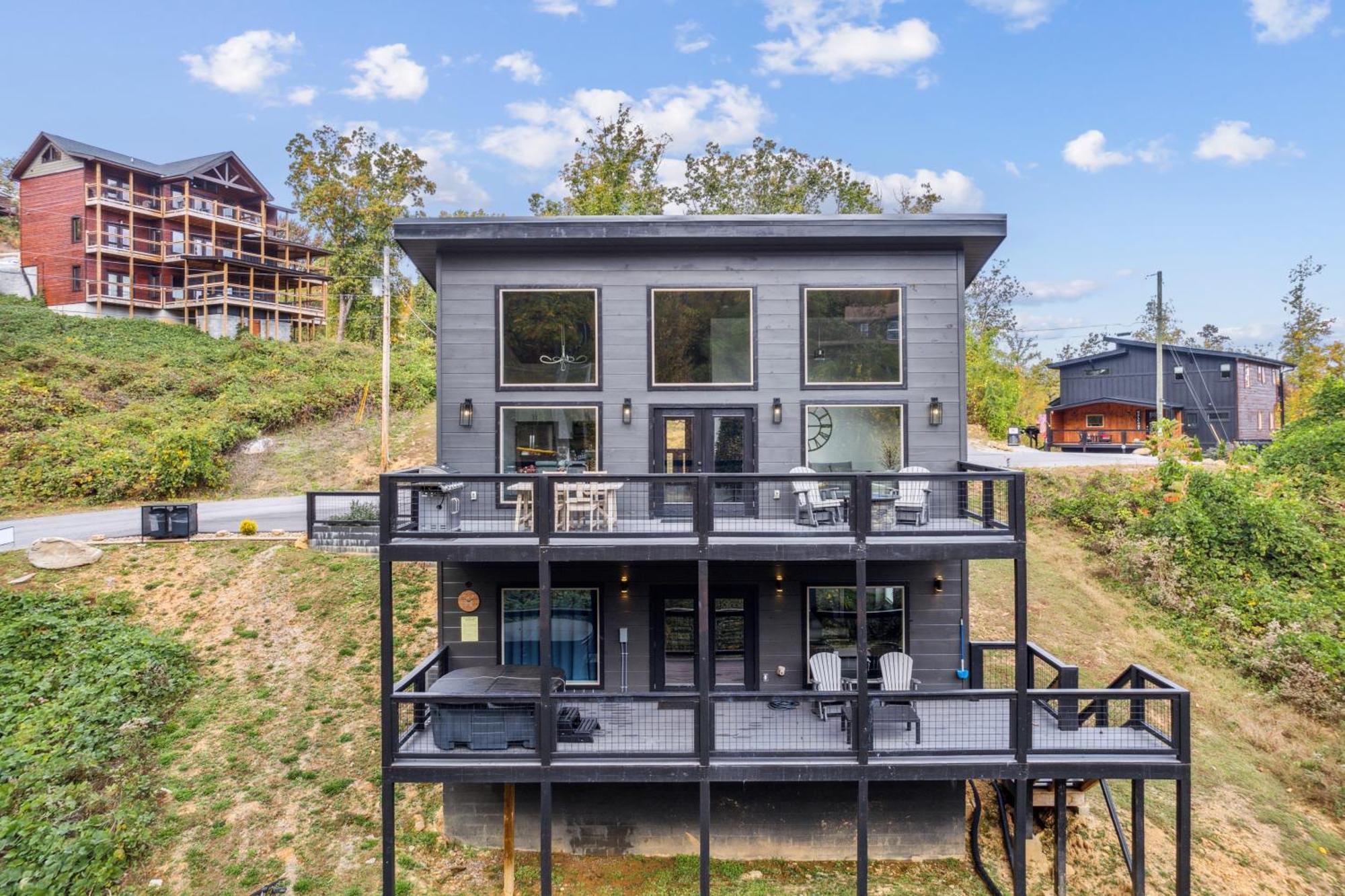 Sunset Chalet Cabin جاتلينبرج المظهر الخارجي الصورة